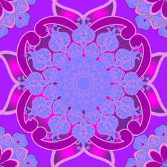   Beautiful decorative pattern with mandala details on a gradient background