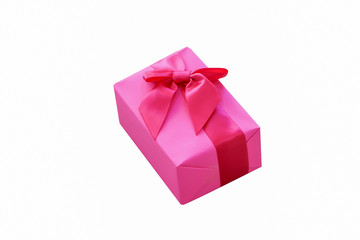 A gift box on a isolated white background.