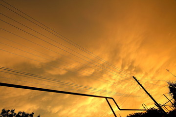 Yellow sky before the rain.