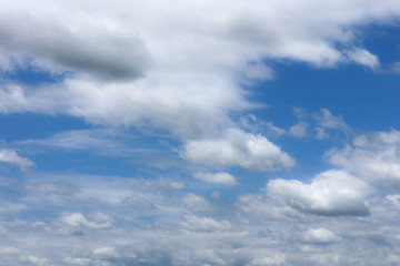 blue sky and white clouds nature background