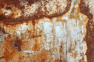 Old grunge rust metal panel texture background