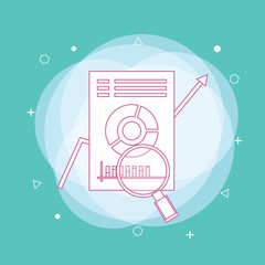 Report document illustration. survey symbol. Concept of line icon