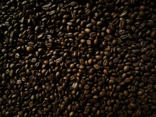Roasted coffee beans background