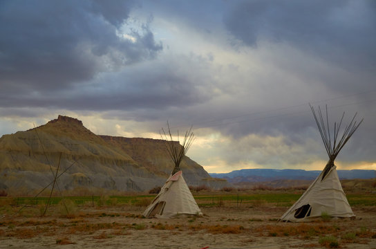 Old native tent abandoned