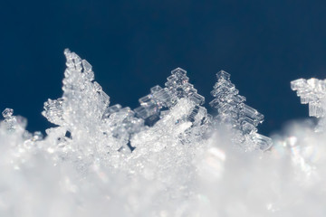 Wintertime, snow flakes