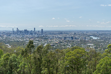 Fototapeta na wymiar Brisbane, capital of the Australian state of Queensland, is a large city on the Brisbane River