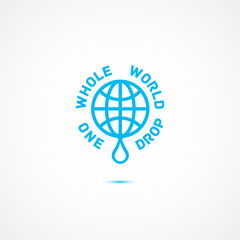 Globe and drop logo