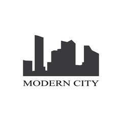 Obraz premium Modern City skyline, city silhouette. vector illustration in flat design