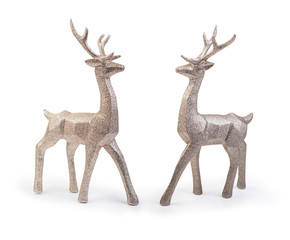 Reindeer Christmas decorative item isolated on white background, Clipping path included