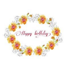 Postcard or logo template with sample text.