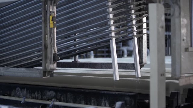 Anodizing, aluminum, aluminium production line factory, anodising, electrolytic passivation process to increase the thickness of the natural oxide layer on the surface of metal parts.