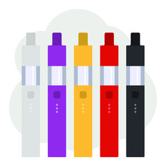 Vaping E-Cigarette illustration smoke background