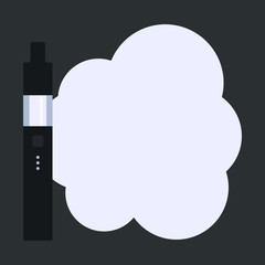 Vaping E-Cigarette illustration smoke background