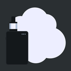 Vaping E-Cigarette illustration smoke background