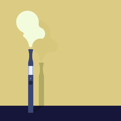 Vaping E-Cigarette illustration smoke background