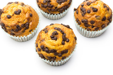 magdalenas con pepitas de chocolate