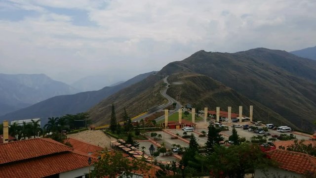 SANTANDER, COLMBIA - MARCH 2018: Chicamocha National Park, also known as Panachi, a Colombian national natural.The site is a tourist attraction due to is landscape & the variety of outdoor activities