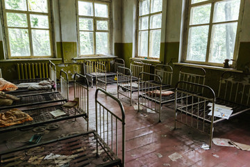 abandoned building in Prypiat, Chernobyl