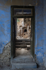 Fototapeta na wymiar Cyprus, Greece, Lefkara, abandoned house, retro