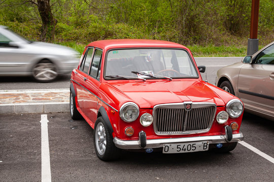 Proaza, Principado de Asturias/Spain: April 10 2009: Classic car of the missing MG brand