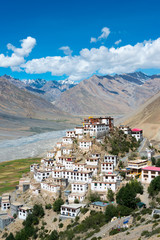 Himachal Pradesh, India - Sep 01 2019- Key Monastery in Spiti, Himachal Pradesh, India.