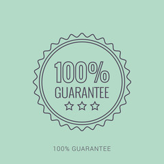 100% GUARANTEED LABEL , Guaranteed tags badge, guaranteed label