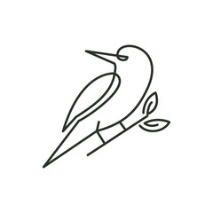 green bird and leaf logo design