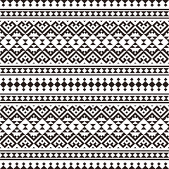 Ikat Ethnic Aztec Pattern Illustration Design in black and white color. design For Background, Frame, Border or Decoration. Ikat, geometric pattern, native Indian, Navajo, Inca Design