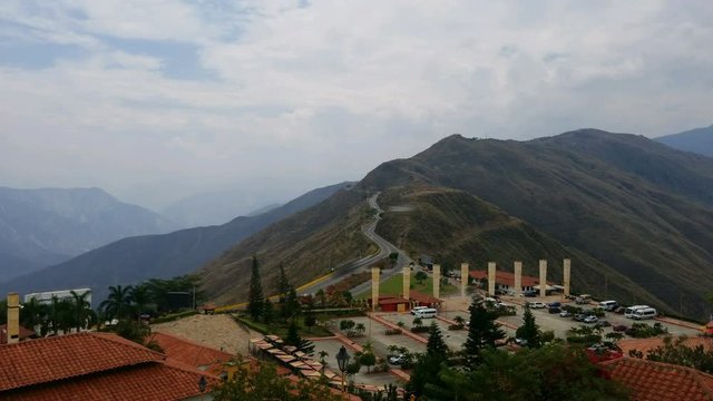 SANTANDER, COLMBIA - MARCH 2018: Chicamocha National Park, also known as Panachi, a Colombian national natural.The site is a tourist attraction due to is landscape & the variety of outdoor activities