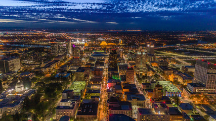 Aerial images of downtown Sacramento