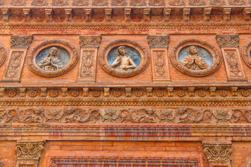 Facade detail in the historic centre of Bologna, Italy © lic0001