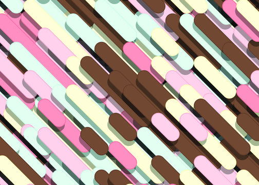 Color Abstract Lines Rain Generative Art background illustration
