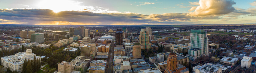 Naklejka premium Aerial view of Sacramento