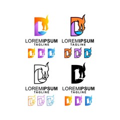 colorful dragon logo design vector bundle