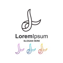 Obraz premium colorful letter l logo design vector