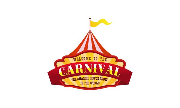 Carnival Circus Sign Fun Amusement Performance Logo Vector