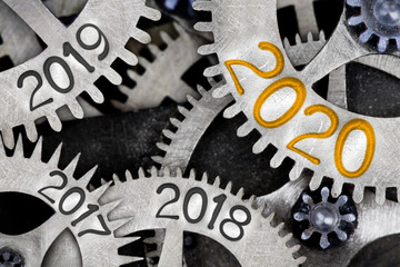 Metal Wheels with New Year 2020