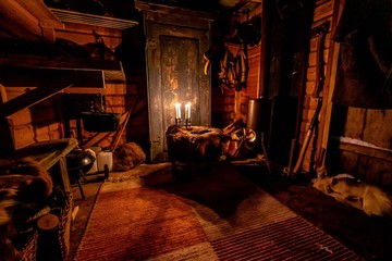 Traditional cabin the woods, Sweden