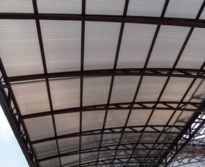 The metal structure of the canopy