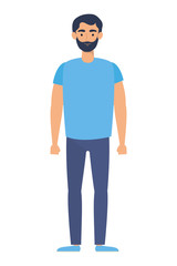young man with beard avatar character