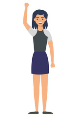 young woman avatar character icon