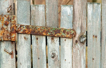 Old wooden boards on the fence as a background