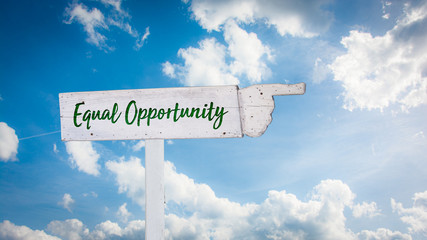 Street Sign EQUAL OPPORTUNITY