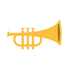 trumpet musical instrument isolated icon