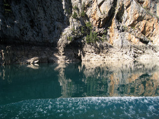  cave in the water and in the rock