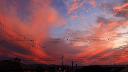 20191207神戸の夕焼け空