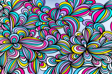dibujo abstracto deloresy lineas de colores