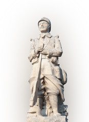 Monument aux morts, soldat en uniforme 