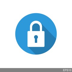 locked icon isolated on white background. Vector illustration. 