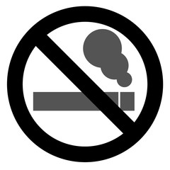 タバコ禁止　白黒